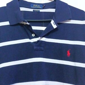 Polo ralph lauren striped polo shirt men's XXL navy